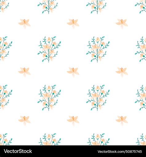Floral joy seamless pattern design Royalty Free Vector Image