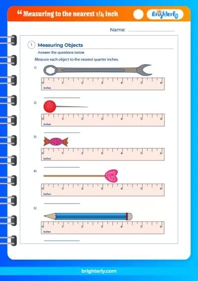 Measuring To The Nearest 1 4 Inch Worksheets PDFs Brighetrly