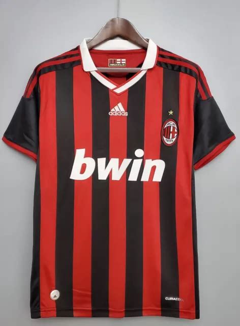 200910 Ac Milan Kit Ronaldinho 80 Beckham Retro Home Shirt Short