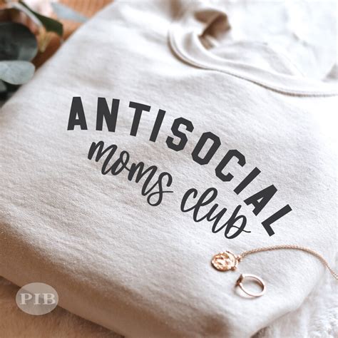 Antisocial Moms Club Svg Png Funny Mom Shirt Boy Girl Etsy