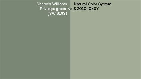 Sherwin Williams Privilege Green Sw 6193 Vs Natural Color System S