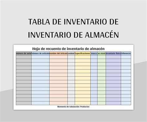 Plantillas Descarga De Inventario Para Excel Gratis Y Hojas De C Lculo