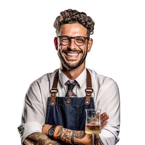 Um Homem Tatuagens E Uma Camisa Que Diz Vinho Nela Foto Premium