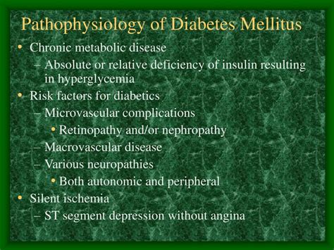 Pathophysiology Of Diabetes Mellitus Ppt