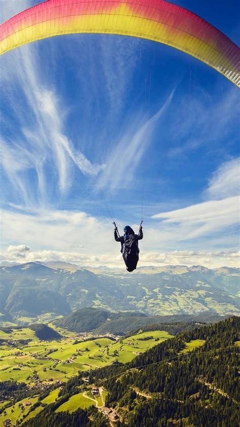 Paragliding Parachute Nature Sky Hills Hd Phone Wallpaper Peakpx