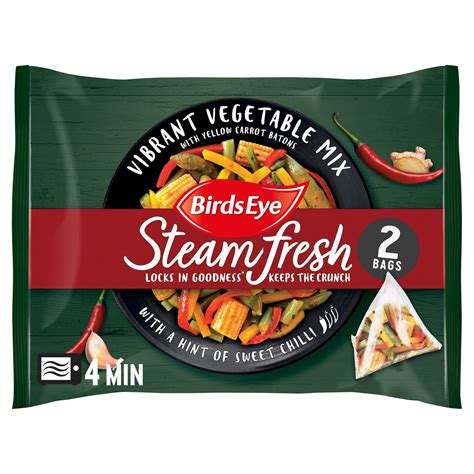 birds eye steamfresh  sweet chilli vibrant vegetable mix steam bags