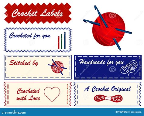 Crochet Labels Vector Illustration 21657372