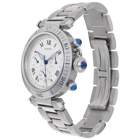 Cartier Pasha 1050 In Stainless Steel 38mm Quartz Watch For Sale At 1stdibs