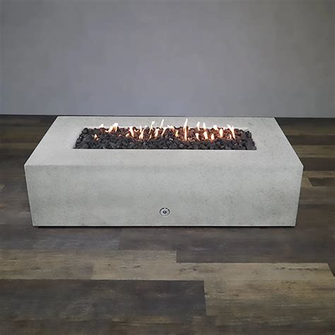 Rectangle Concrete Rustic Gas Fire Pit 60 X 32 By Starfire Designs Starfire Direct