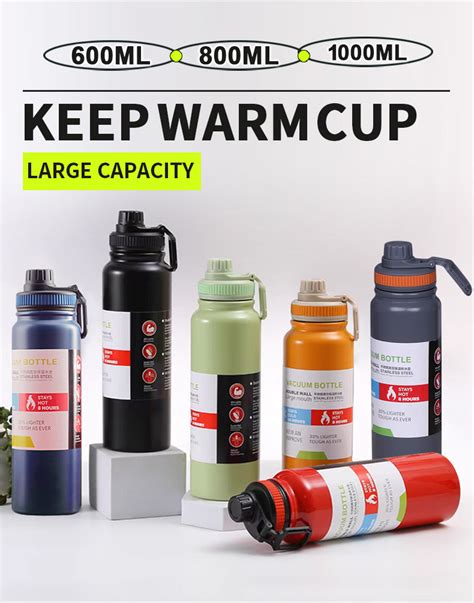 600ML 1000ML Tumbler Stainless Steel Aquaflask Vacuum Thermos Hot And Cold Insulated Water