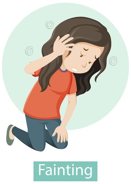 Free Vector | Cartoon character with fainting symptoms