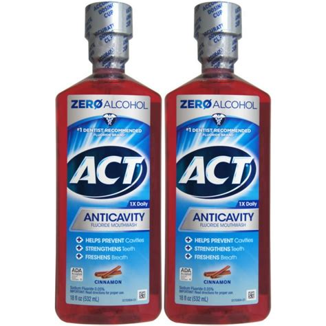 2 Pack Act Anticavity Fluoride Rinse Cinnamon 18 Oz Each Walmart