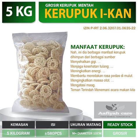 Jual KERUPUK MENTAH BULAT ENAK RENYAH GURIH 5KG MURAH Shopee Indonesia