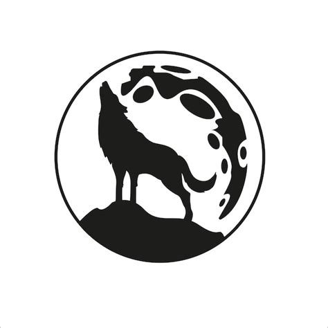 Premium Vector Wolf Howling At The Moon