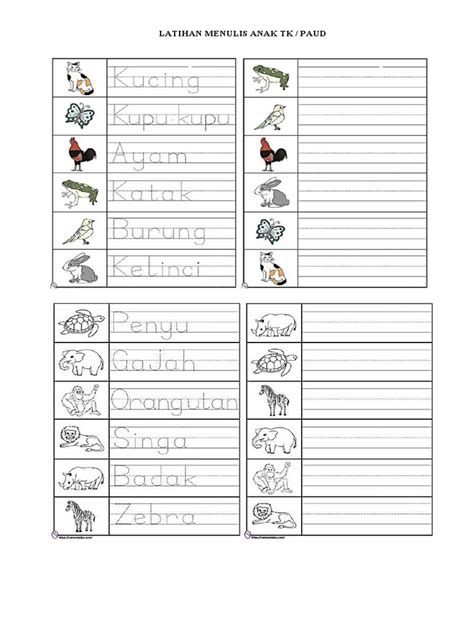 Latihan Menulis Anak Tk Pdf