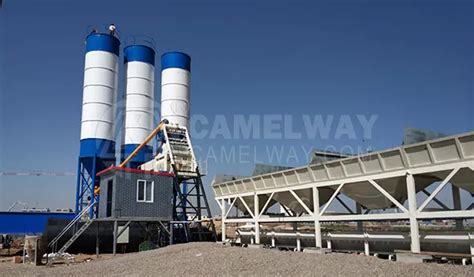 Skip Hoist Concrete Batching Plant Small Concrete Mixing Plant