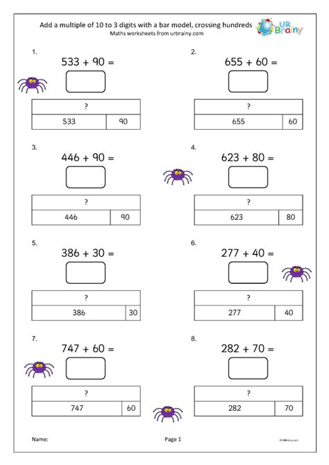 Add A Multiple Of To A Digit Number Crossing Hundreds Addition