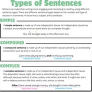 Printable 6th Grade Types Of Sentence Handout Worksheets Education