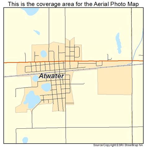 Aerial Photography Map of Atwater, MN Minnesota