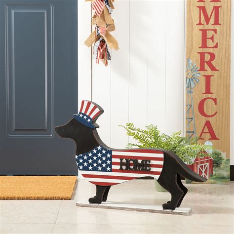 Snapklik Glitzhome 36 H Wooden Metal Patriotic Uncle Sam Porch