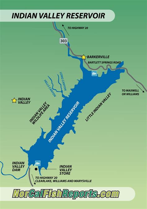 Indian Valley Reservoir Fish Reports And Map