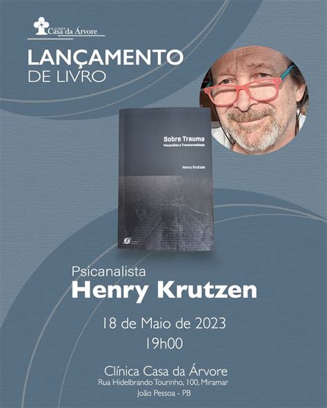 AUTOR BELGA HENRY KRUTZEN LANÇA LIVRO SOBRE TRAUMA PSICANÁLISE E