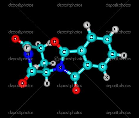 Thalidomide Molecule On Black Stock Photo Olla Davies 51265485