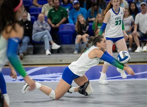 Lily Tessier Skylar English Lift Fgcu Volleyball To A Third Straight