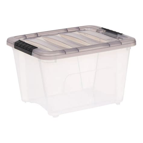 Iris Usa 19 Qt Clear Plastic Storage Bins With Latching Lids