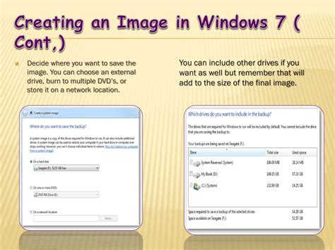 PPT How To Create A System Image In Windows 7 PowerPoint Presentation