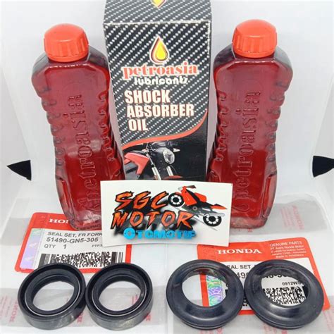 Jual Ready Cod Paket Seal Shock Depan Abu Oli Vario Beat All Matic