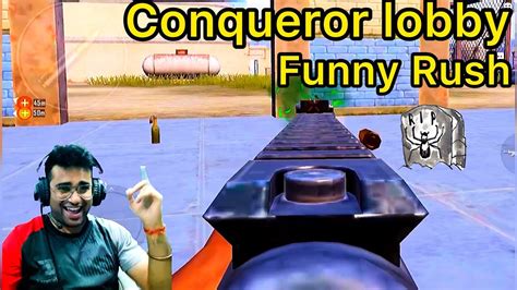 Funny Gameplay Of Bgmi Reacting To Gameplay Conqueror Lobby Bgmi