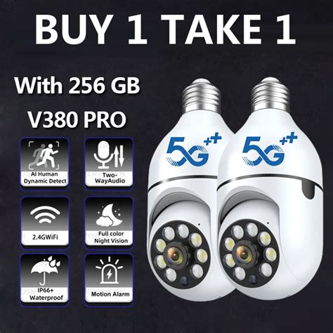 V Pro Cctv Bulb Camera Outdoor No Wifi Needed Wireless Connect To