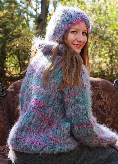 Mohair Cardigan Mohair Wool Fluffy Sweater Softest Sweater Knit