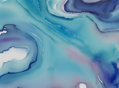 Premium Ai Image Oceanic Depths Reverie Abstract Watercolor Background