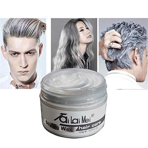 Temporary Silver Gray Hair Wax Oz Instant Hairstyle Mud Cream