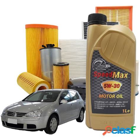 Kit Tagliando 5 Litri Olio Motore Speed Max 5w30 Per Volkswagen Golf 6