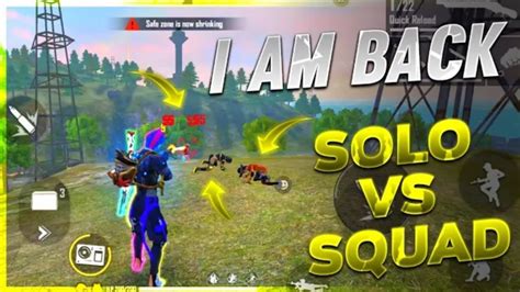 SOLO VS SQUAD FREE FIRE HIGHLIGHTS KILL MONTAGE FREE FIRE SOLO