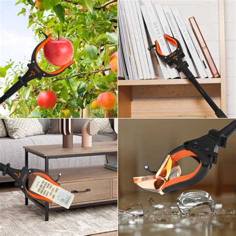 "Kekoy 32"" Extra Long Foldable Grabber Reacher Tool with Light, Trash ...