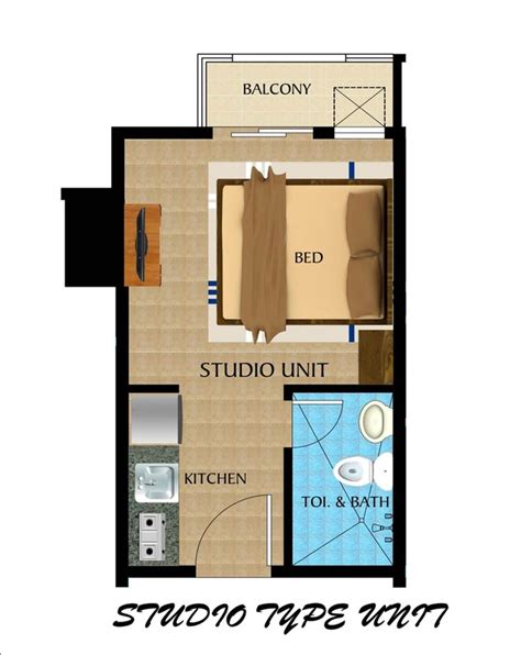 Studio Type Condo Unit Floor Plan - floorplans.click