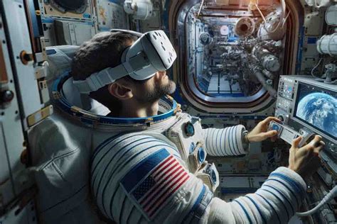 Un Visore Per La Realt Virtuale In Viaggio Verso La Iss Per Sollevare