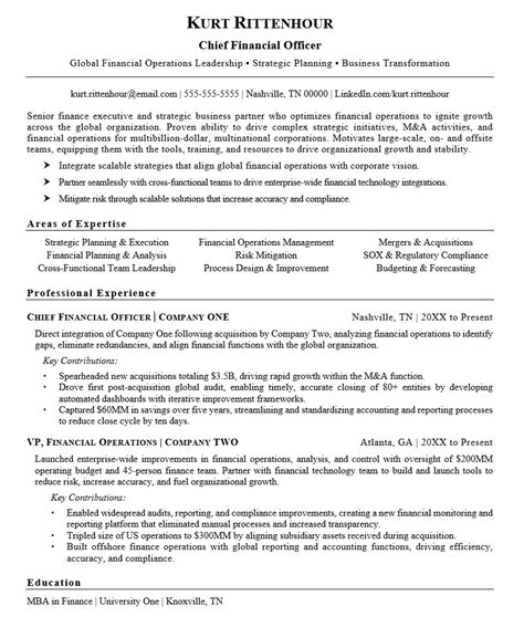 CFO Resume Example | Monster.com