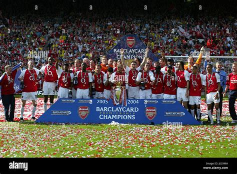 Arsenal Celebrate Premiership Champions Highbury London England