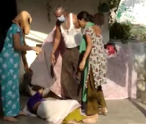 In Morbi A Worthless Son Beats His 90 Year Old Mother To The Ground