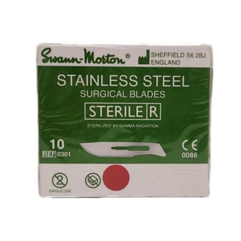 Swann Morton S Steel Surgical Blades No 10 Sterile 100pk LavaDent