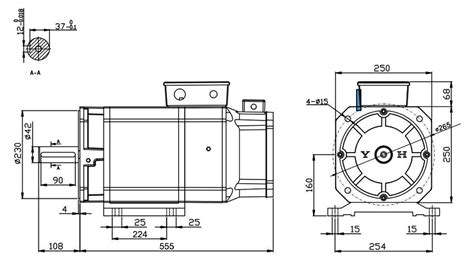 20 Hp 15 KW AC Servo Spindle Motor 95 Nm 1500 Rpm ATO