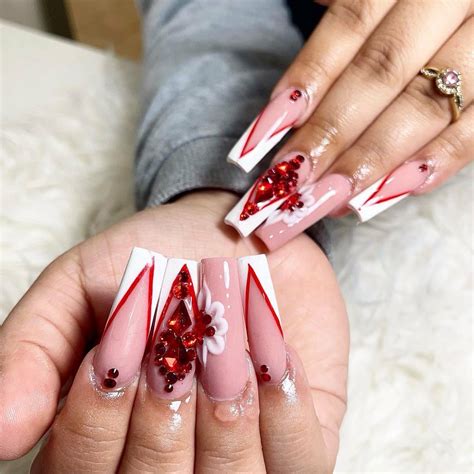 Red French Tip Coffin Nails This Unexpected Detail Changes Everything