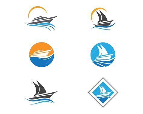 premium vector ship logo template
