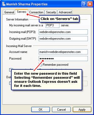 Outlook Password Change