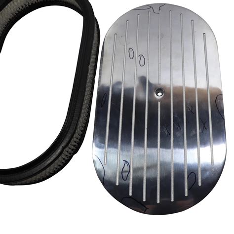 Ball Milled Billet Style Oval Air Cleaner 15 Inch